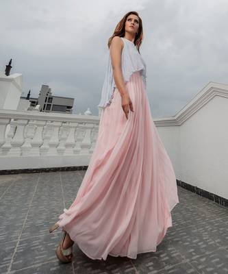 Nora Powder Pink And Powder Blue  Gown 3