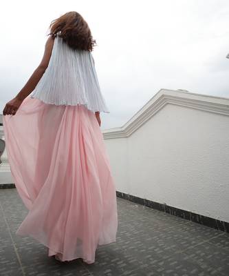 Nora Powder Pink And Powder Blue  Gown 5