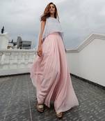 Nora Powder Pink And Powder Blue  Gown