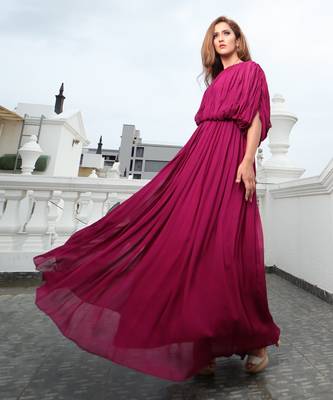 Alma Wine Red  Gown 4