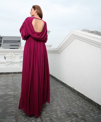 Alma Wine Red  Gown 5