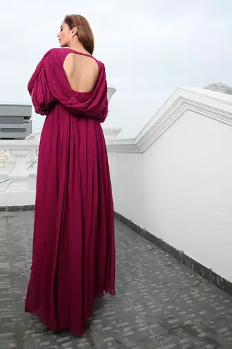 Alma Wine Red  Gown