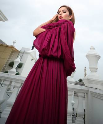 Alma Wine Red  Gown 8