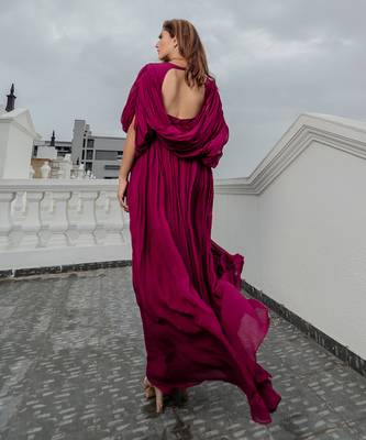 Alma Wine Red  Gown 9