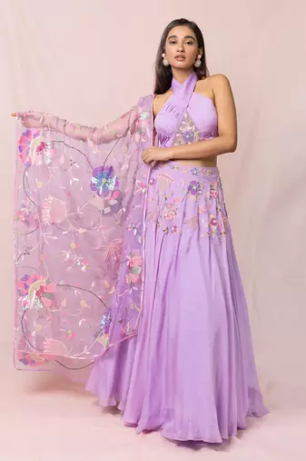 Adelie Lavender Lehenga Set