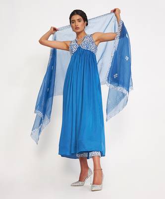 Isabella Blue Anarkali Set 2