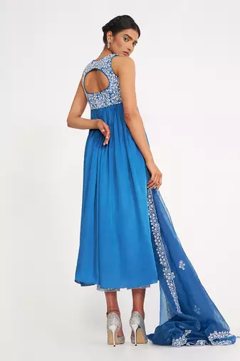 Isabella Blue Anarkali Set