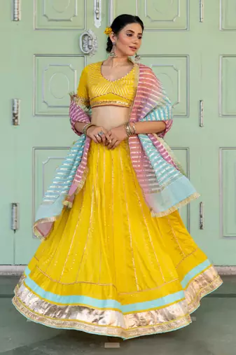 Kesar Yellow Lehenga Set