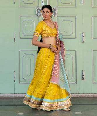 Kesar Yellow Lehenga Set 3