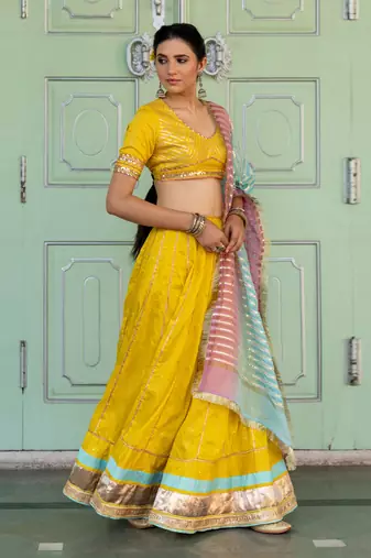 Kesar Yellow Lehenga Set