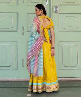 Kesar Yellow Lehenga Set 4