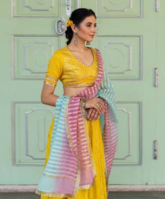 Kesar Yellow Lehenga Set 5