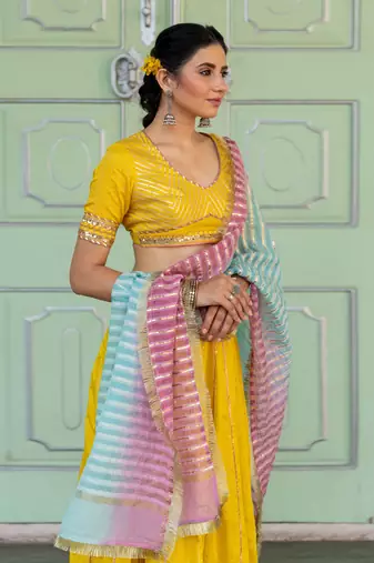 Kesar Yellow Lehenga Set