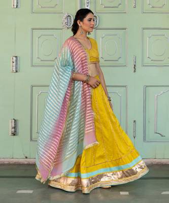 Kesar Yellow Lehenga Set 7