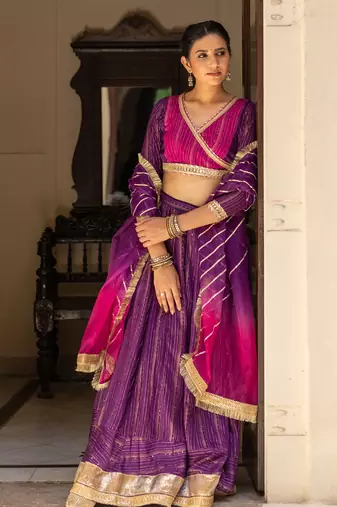 Jaamuni Purple Lehenga Set