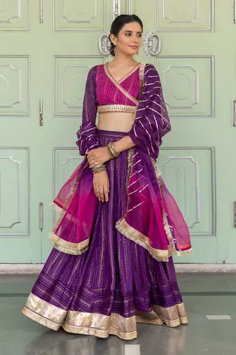 Jaamuni Purple Lehenga Set