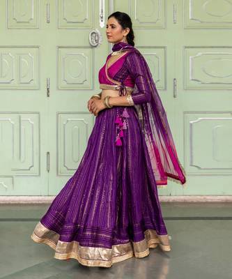 Jaamuni Purple Lehenga Set 5