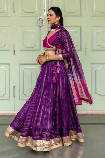 Jaamuni Purple Lehenga Set