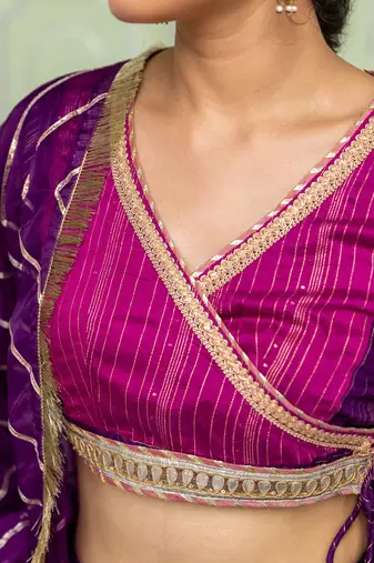 Jaamuni Purple Lehenga Set