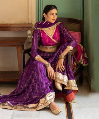 Jaamuni Purple Lehenga Set 8