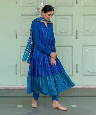 Bunphool Blue Anarkali Set 5