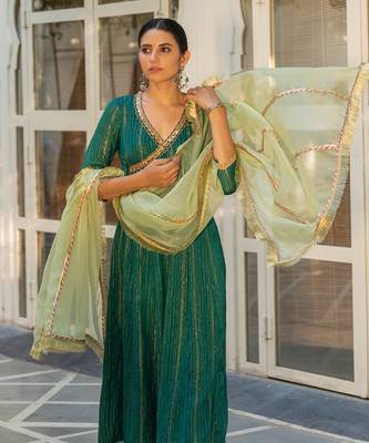 Ashlesha Green Anarkali Set 2