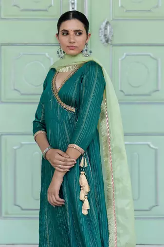 Ashlesha Green Anarkali Set