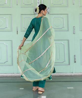 Ashlesha Green Anarkali Set 5