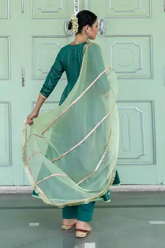 Ashlesha Green Anarkali Set