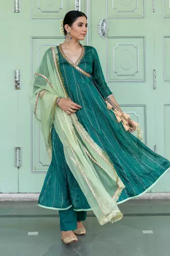 Ashlesha Green Anarkali Set