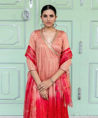Champa Peach Anarkali Set 3