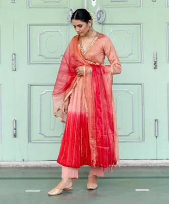 Champa Peach Anarkali Set 5