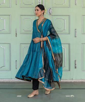 Megha Teal Anarkali Set 5