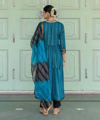 Megha Teal Anarkali Set 6