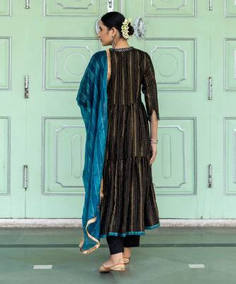Raatraani Black Anarkali Set 7