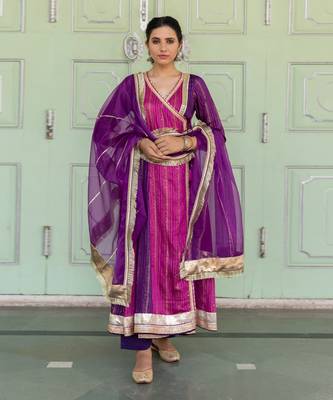 Chandaa Purple Anarkali Set 1