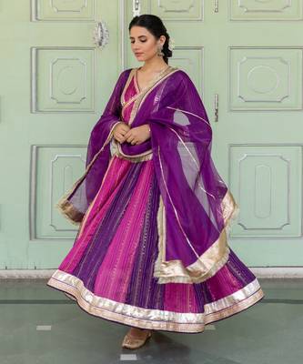 Chandaa Purple Anarkali Set 2
