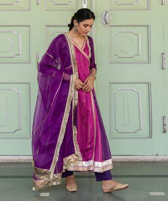 Chandaa Purple Anarkali Set 6