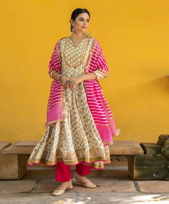 Chameli Ivory Anarkali Set 1