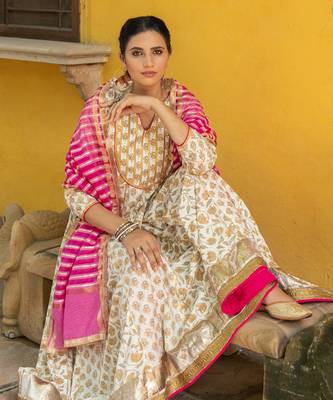 Chameli Ivory Anarkali Set 2