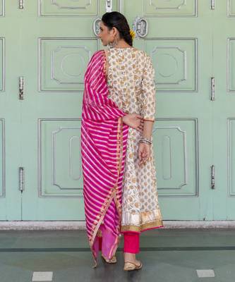 Chameli Ivory Anarkali Set 7