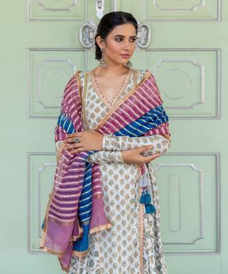 Sadabahar Blue Anarkali Set 7