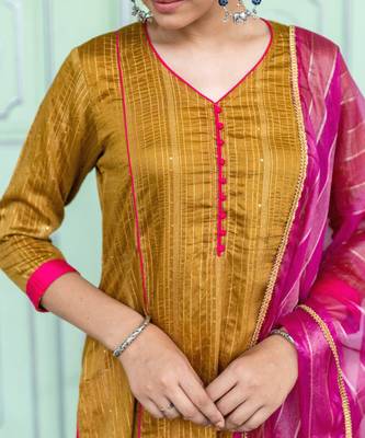 Mandakini Olive Kurta Set 4