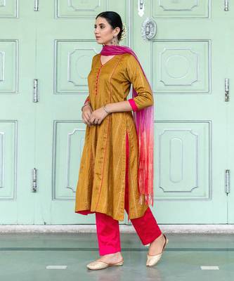 Mandakini Olive Kurta Set 5