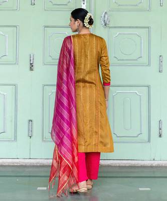 Mandakini Olive Kurta Set 6