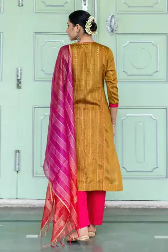 Mandakini Olive Kurta Set