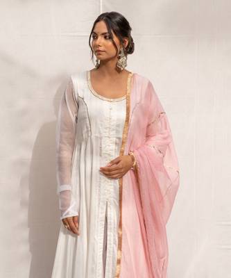 Chandani White Anarkali Set 2