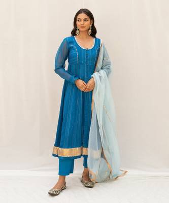 Nandika Blue Anarkali Set 1