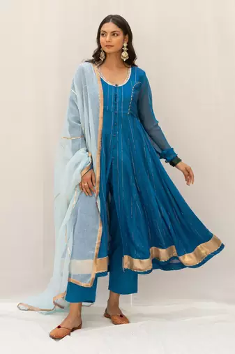 Nandika Blue Anarkali Set