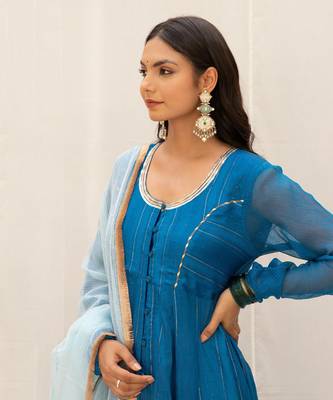 Nandika Blue Anarkali Set 3